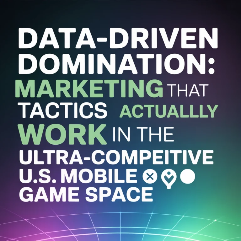 Data-Driven Domination: Marketing Tactics That Actually Work in the Ultra-Competitive U.S. Mobile Game Space