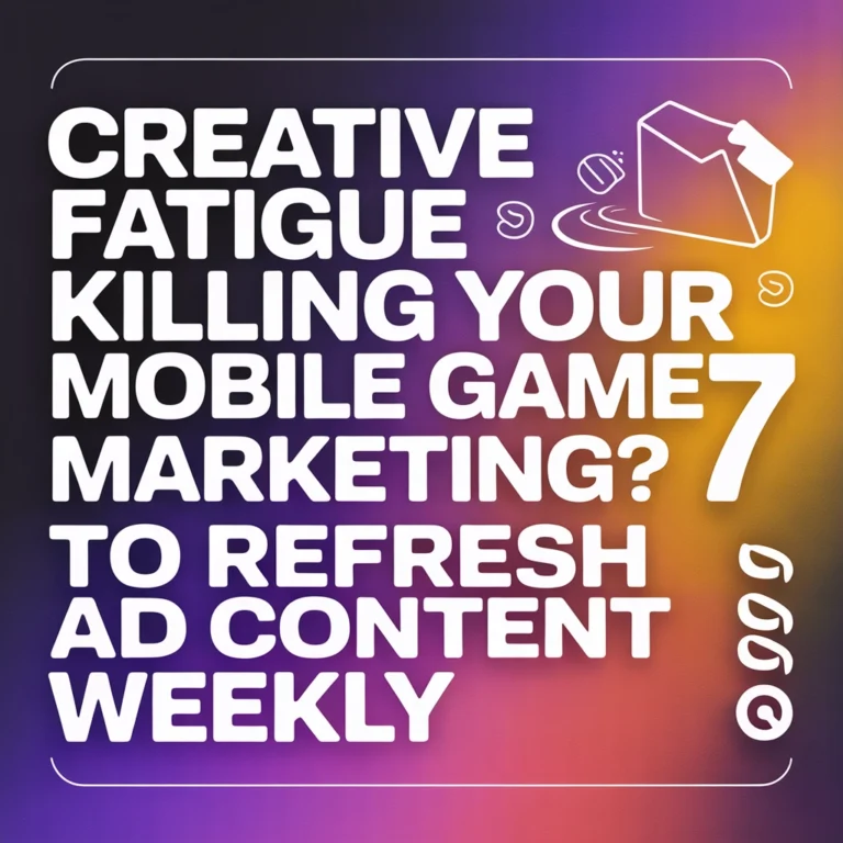 Creative Fatigue Killing Your US Mobile Game Marketing? 7 Quick Hacks to Refresh Ad Content Weekly
